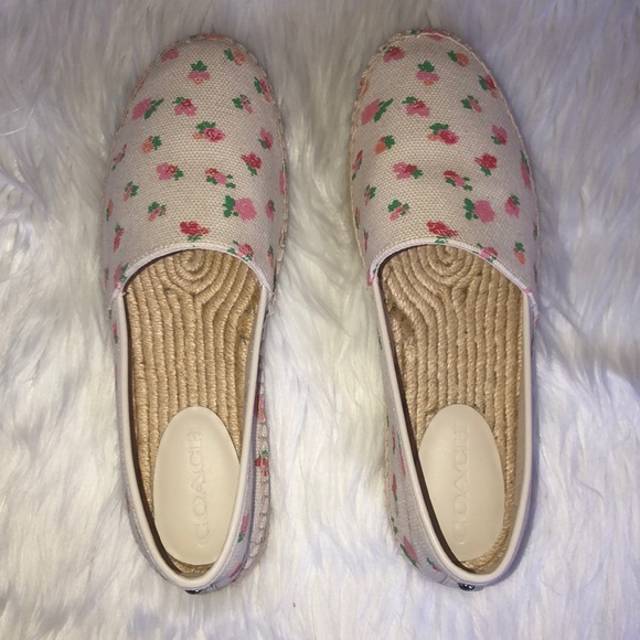 COACH floral canvas espadrilles NWT - Picture 2 of 8